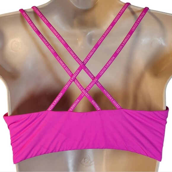 Victoria's Secret Bra Tshirt Lightly Lined Demi Front Close Racer Back Pink 34DD - Picture 4 of 11